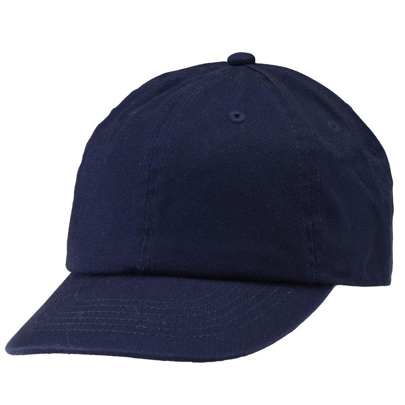 Falari Kids Boy Girl Baseball Cap Hat Washed Low Profile 100% Cotton Soft Lightweight Adjustable Size (2-5 Years, Navy) - Image 1
